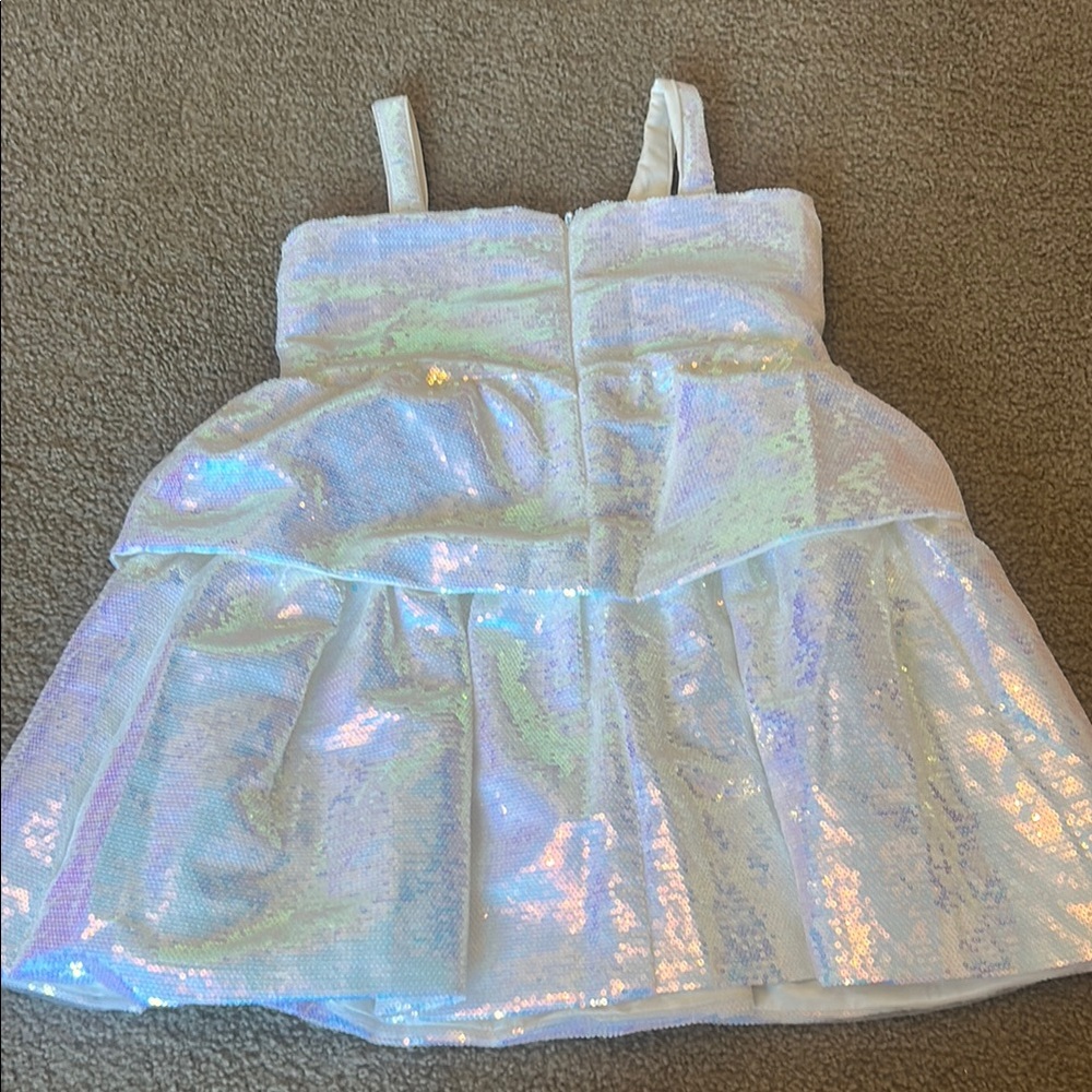Girls' Lola and the Boys Shimmering Sequin Dress with Star Accents - Picture 4 of 4